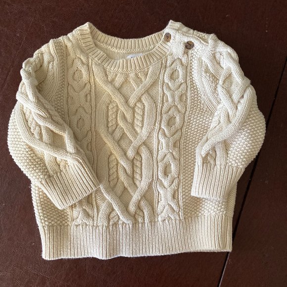 GAP Other - GAP Cream Cable Knit Long Sleeve Sweater Size 12 Months EUC